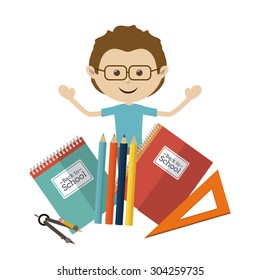 Back to school design, vector illustration eps 10