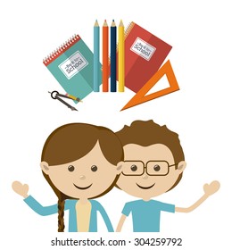 Back to school design, vector illustration eps 10