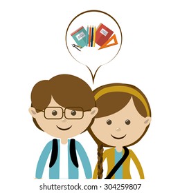 Back to school design, vector illustration eps 10