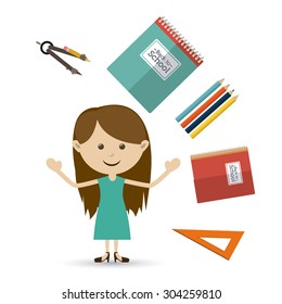 Back to school design, vector illustration eps 10