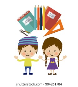 Back to school design, vector illustration eps 10