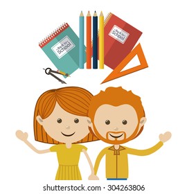 Back to school design, vector illustration eps 10