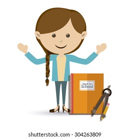 Back to school design, vector illustration eps 10