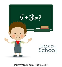 Back to school design, vector illustration eps 10