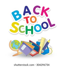 Back to school design. Vector illustration