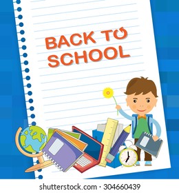 Back to school design. Vector illustration