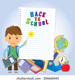 Back to school design. Vector illustration
