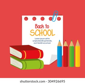 Back to school design, vector illustration eps 10.