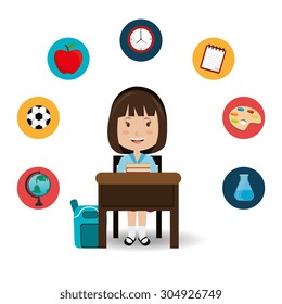 Back to school design, vector illustration eps 10.