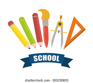 Back to school design, vector illustration eps 10.