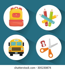 Back to school design, vector illustration eps 10.