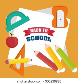 Back to school design, vector illustration eps 10.