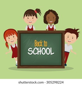 Back to school design, vector illustration eps 10.