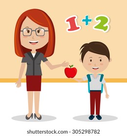 Back to school design, vector illustration eps 10.