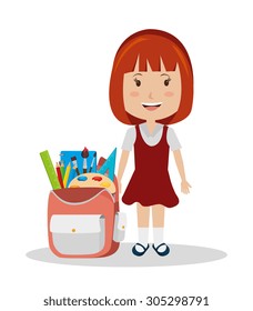Back to school design, vector illustration eps 10.