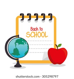 Back to school design, vector illustration eps 10.