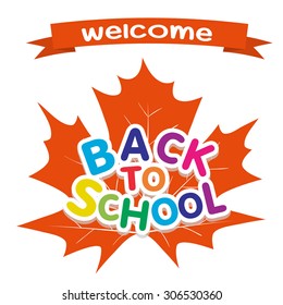 Back to school design. Vector illustration