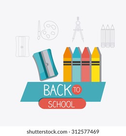 Back to school design, vector illustration eps10.