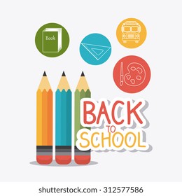 Back to school design, vector illustration eps10.