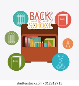 Back to school design, vector illustration eps10.