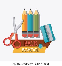 Back to school design, vector illustration eps10.