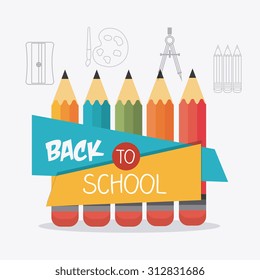 Back to school design, vector illustration eps10.