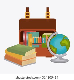 Back to school design, vector illustration eps10.