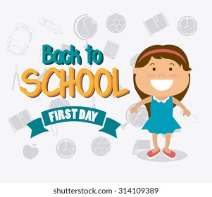 Back to school design, vector illustration eps 10.