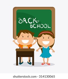Back to school design, vector illustration eps 10.