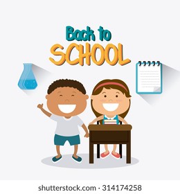 Back to school design, vector illustration eps 10.