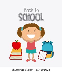 Back to school design, vector illustration eps 10.