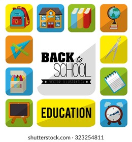 back to school design, vector illustration eps10 graphic 