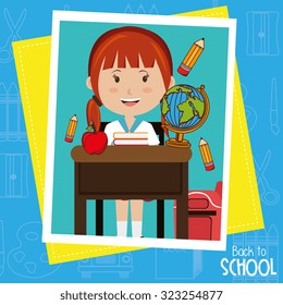 back to school design, vector illustration eps10 graphic 