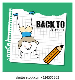 back to school design, vector illustration eps10 graphic 