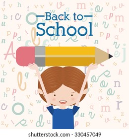 back to school design, vector illustration eps10 graphic 