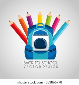 back to school design, vector illustration eps10 graphic 