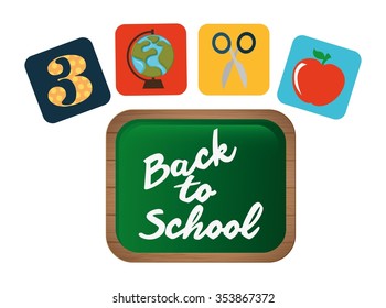back to school design, vector illustration eps10 graphic 