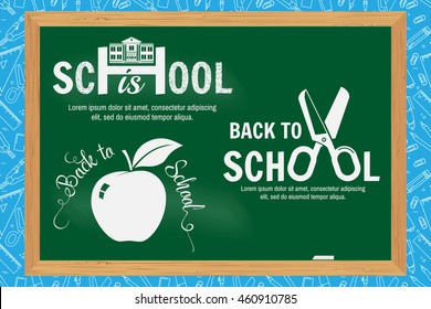 Back to School design. For web design, mobile and application interface, also useful for infographics. Vector illustration.