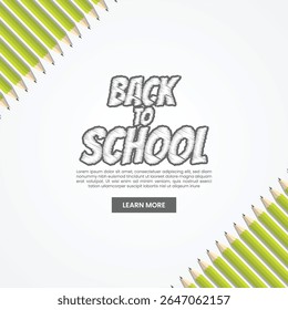 Back to school design. Welcome back to school education background. Vector Illustration.