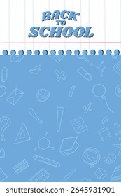 Back to school design. Welcome back to school greeting text. Vector illustration