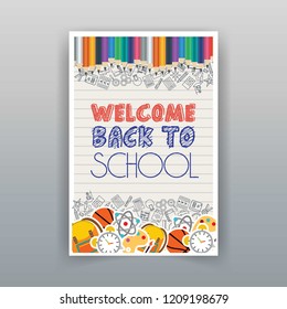Back to School design with white background vector
