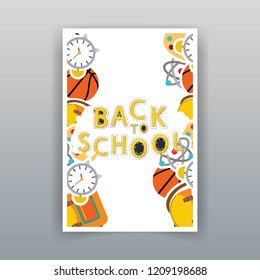 Back to School design with white background vector