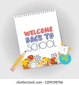 Back to School design with white background vector