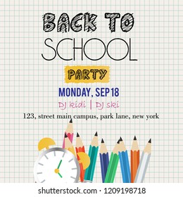 Back to School design with white background vector