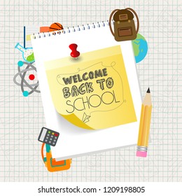 Back to School design with white background vector