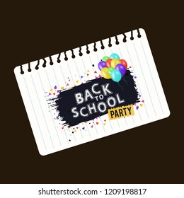 Back to School design with white background vector