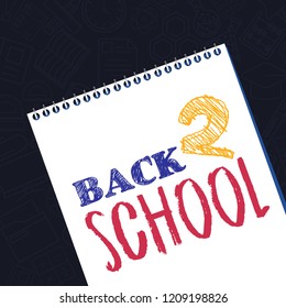 Back to School design with white background vector