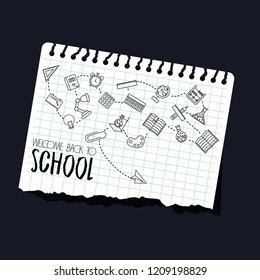 Back to School design with white background vector