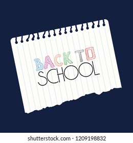 Back to School design with white background vector