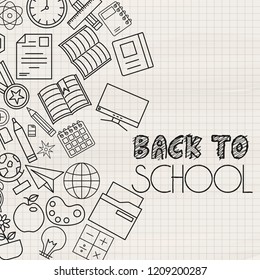 Back to School design with white background vector